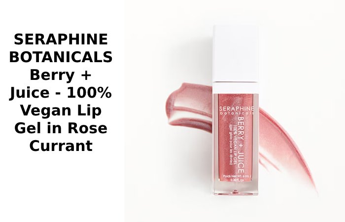 SERAPHINE BOTANICALS Berry + Juice - 100% Vegan Lip Gel in Rose Currant